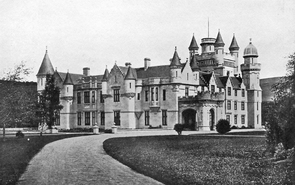 Detail of Balmoral Castle, Scotland by Valentine & Sons