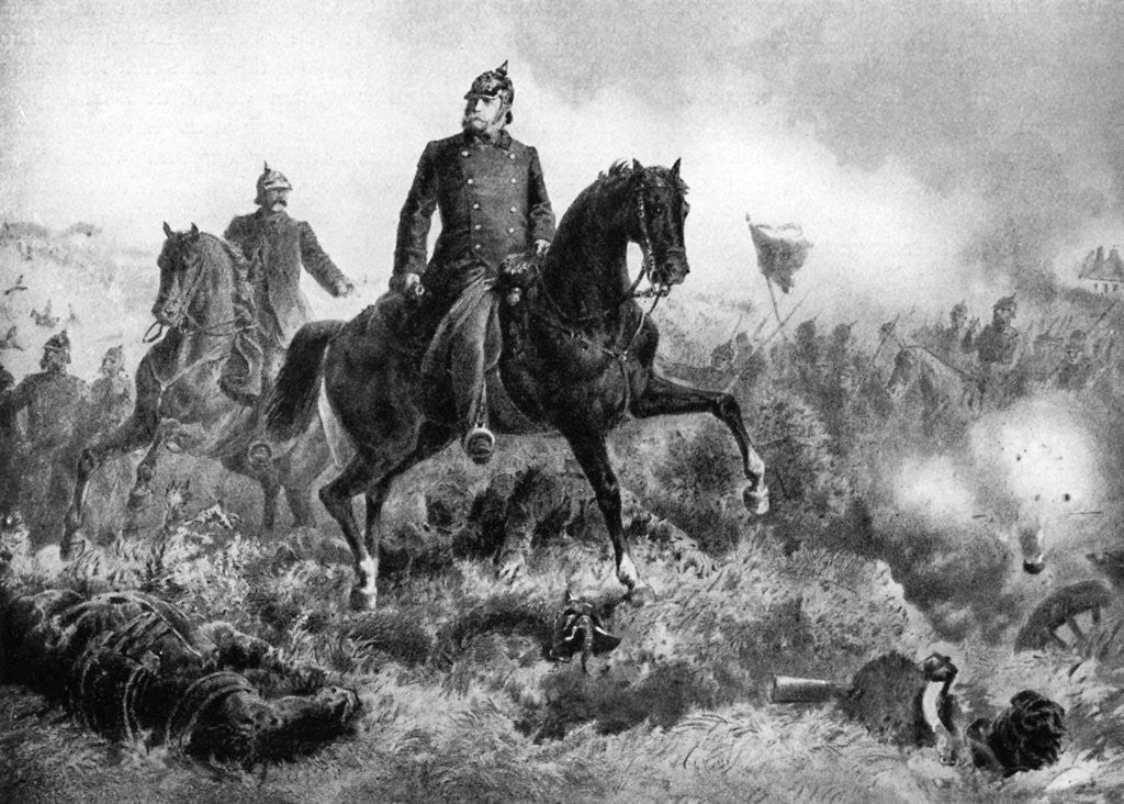 Detail of Wilhelm I at the Battle of Sadowa by Anonymous