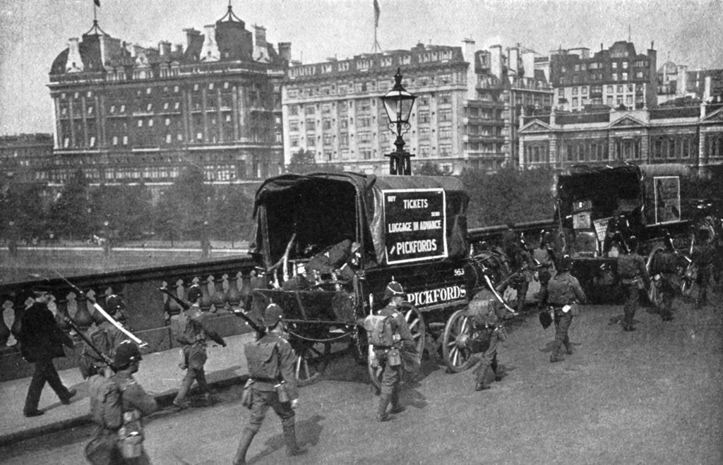 Detail of The railway strike of 1911, London by Anonymous