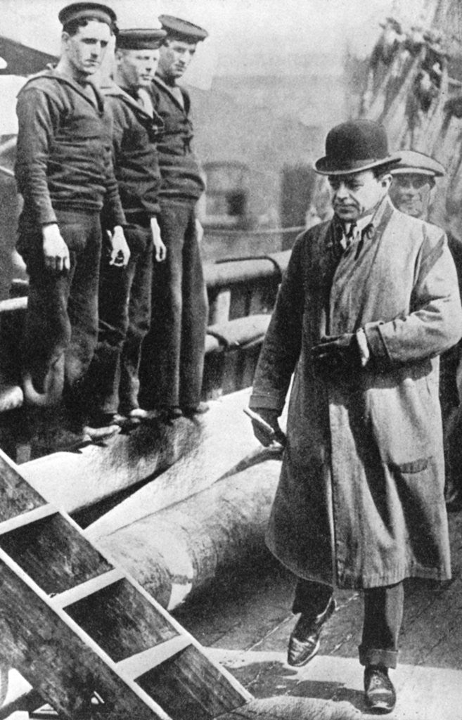 Detail of Captain Scott, British polar explorer, on the 'Terra Nova' by Anonymous