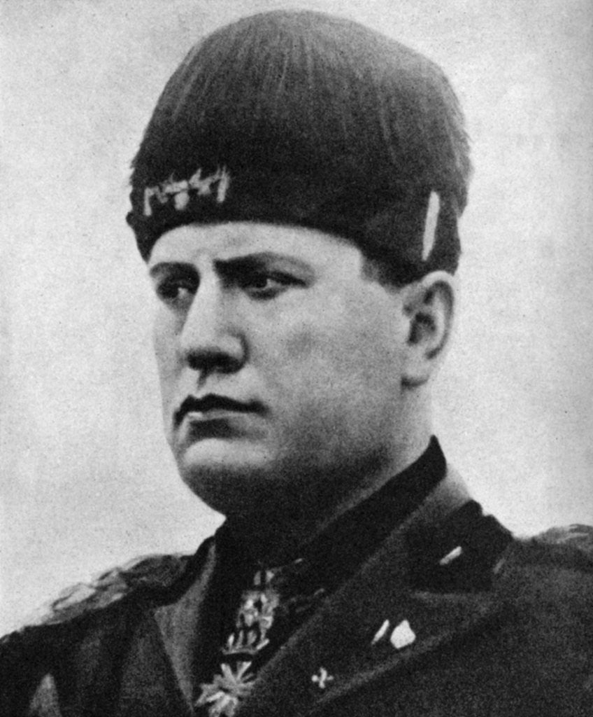 Detail of Benito Mussolini (1883-1945), Italian fascist dictator by Anonymous