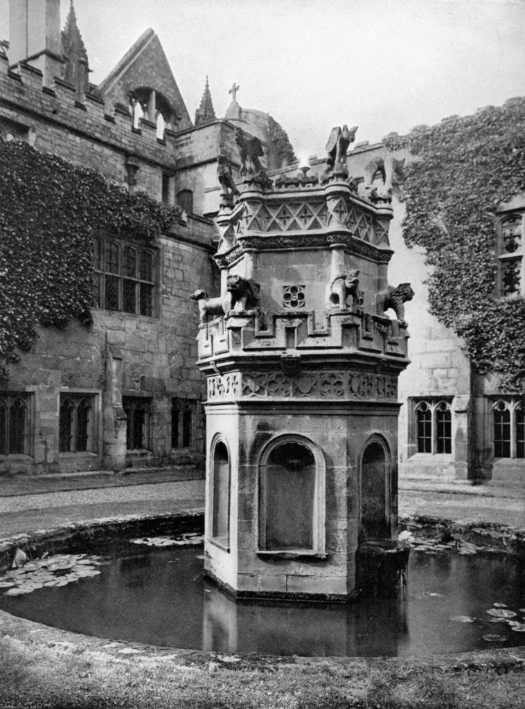 Detail of Fountain in the cloisters of Newstead Abbey, Nottingham by Richar Keene