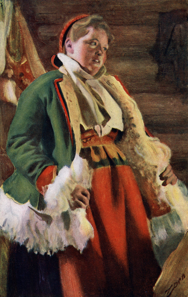 Detail of Braskkulla, a Peasant Girl from Moro by Anders Zorn