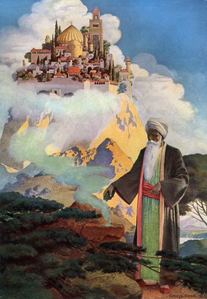 Detail of On the Summit of the Hill Stands one of the Most Delectable Palaces by George Hood