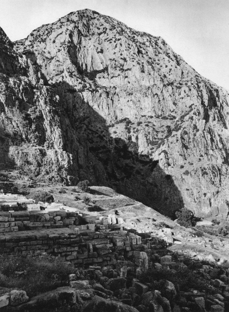 Detail of Delphi and the Phaedriades on Mount Parnassus, Greece by Martin Hurlimann