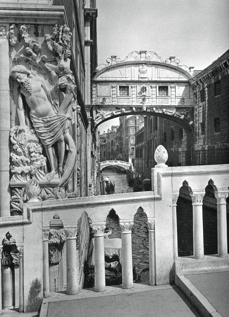 Detail of The Bridge of Sighs and Doge's Palace, Venice by Martin Hurlimann