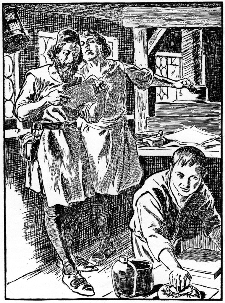 Detail of The printing process by Anonymous