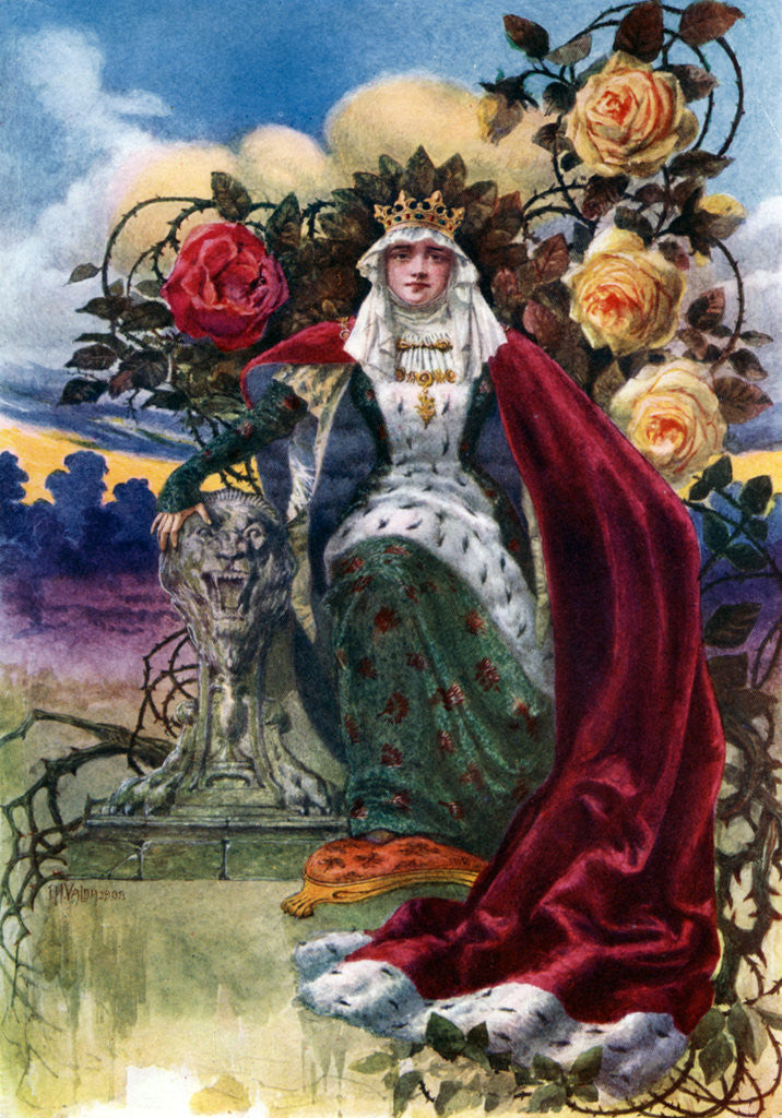 Detail of A Queen of Roses by JH Valda