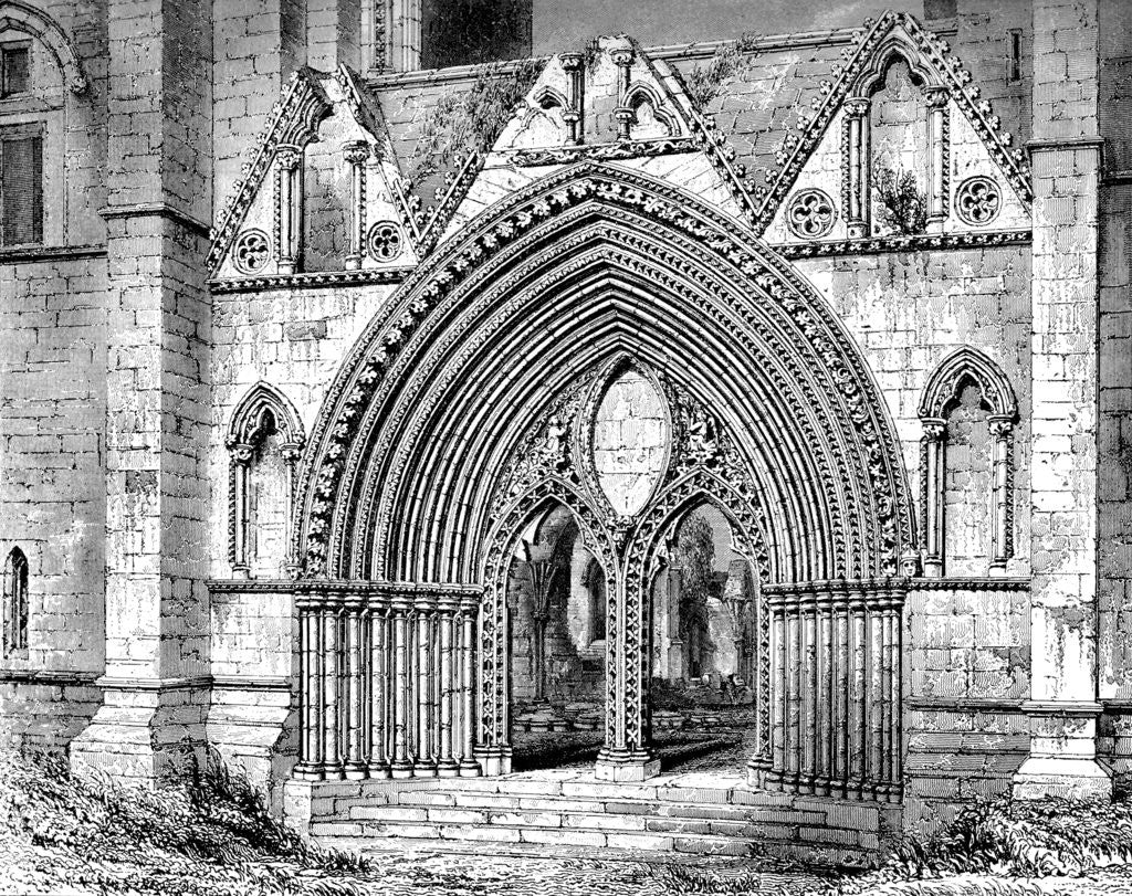 Detail of Western doorway of Elgin Cathedral, Elgin, Moray, Scotland by Anonymous