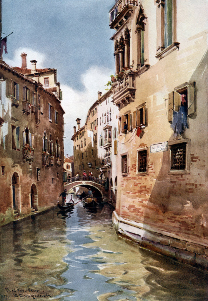 Detail of 'Rio del Olio', Venice, Italy by William Alister Macdonald