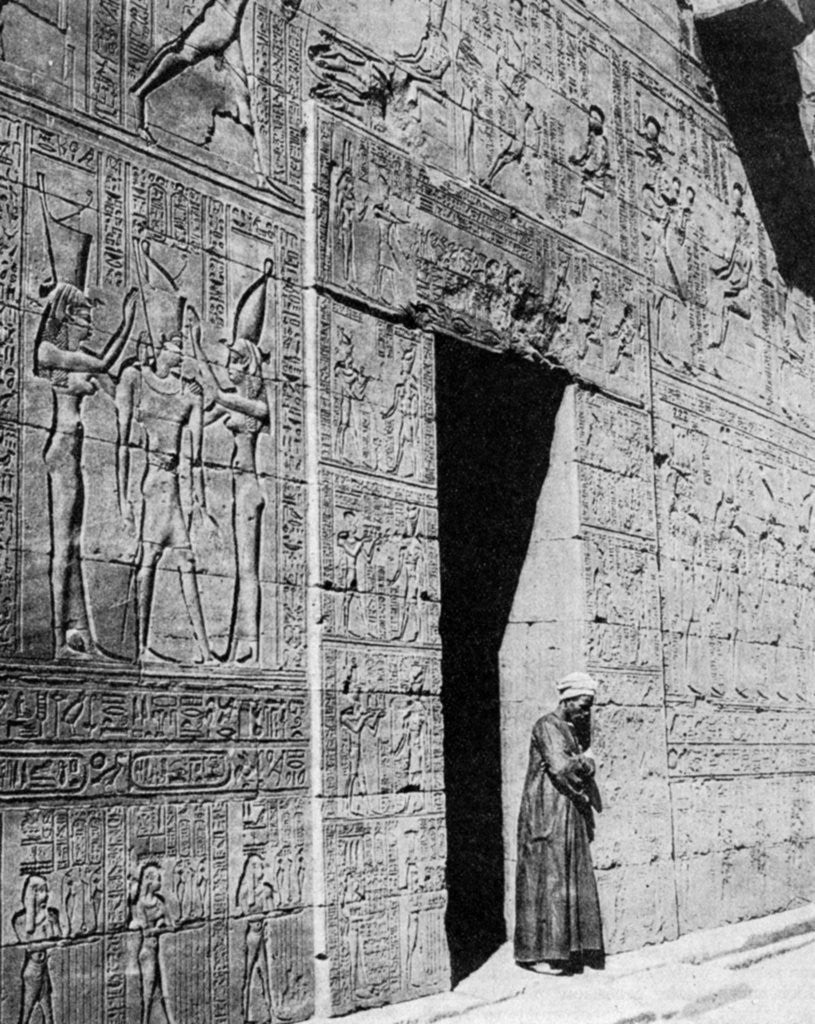 Detail of Temple of Horus, Edfou, Egypt by Anonymous