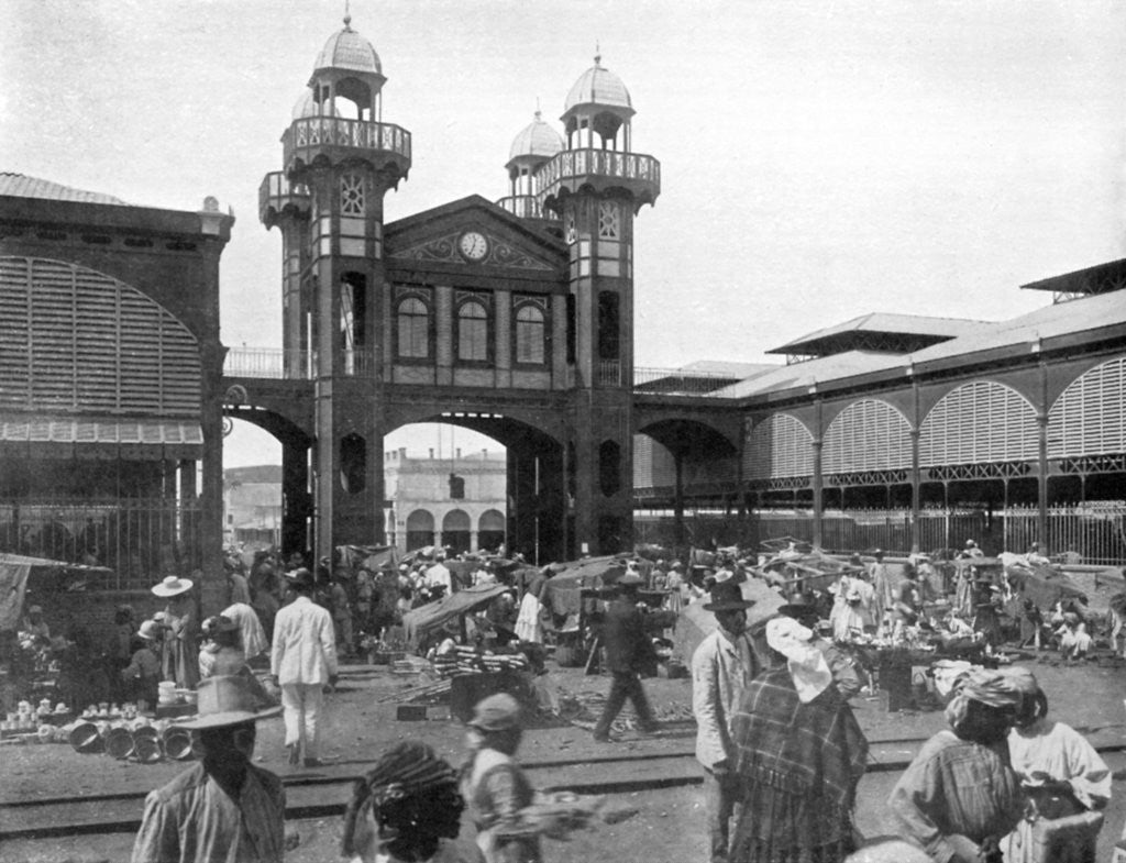 Detail of The market place, Port-au-Prince, Haiti by Anonymous
