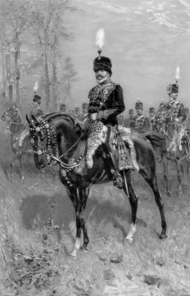 Detail of Edward VII as Colonel in Chief of the 10th Hussars by Anonymous