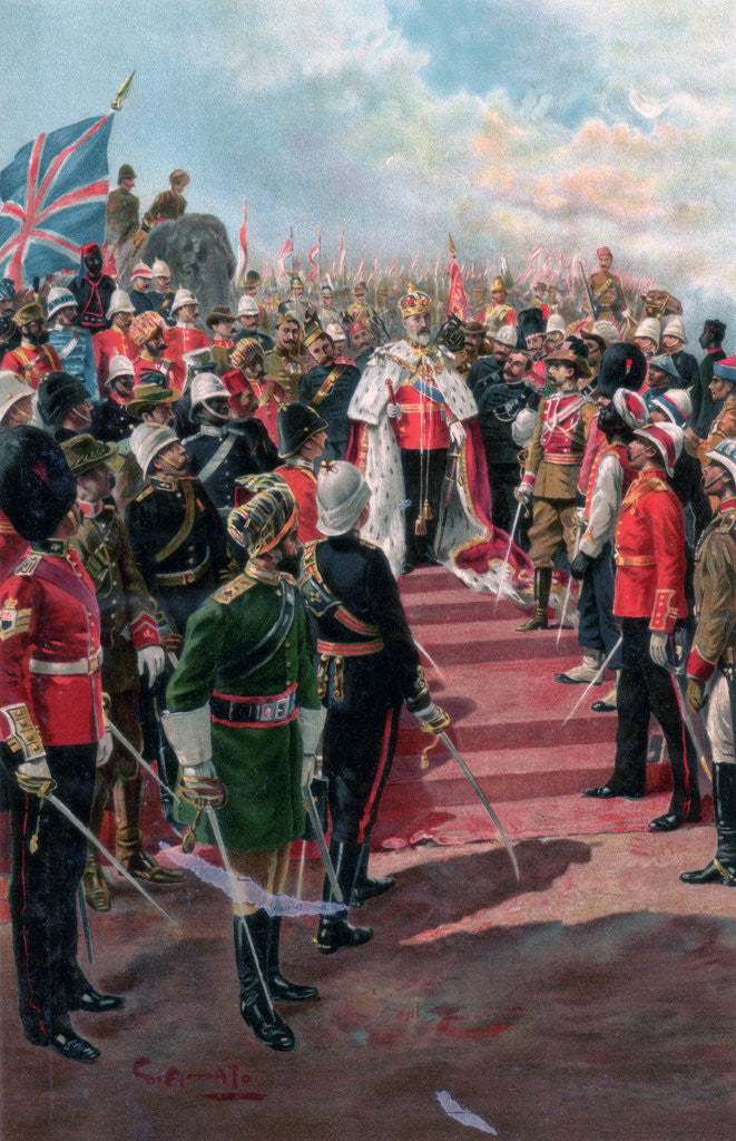 Detail of The Imperial Bodyguard, the soldiers of the empire by G Amato