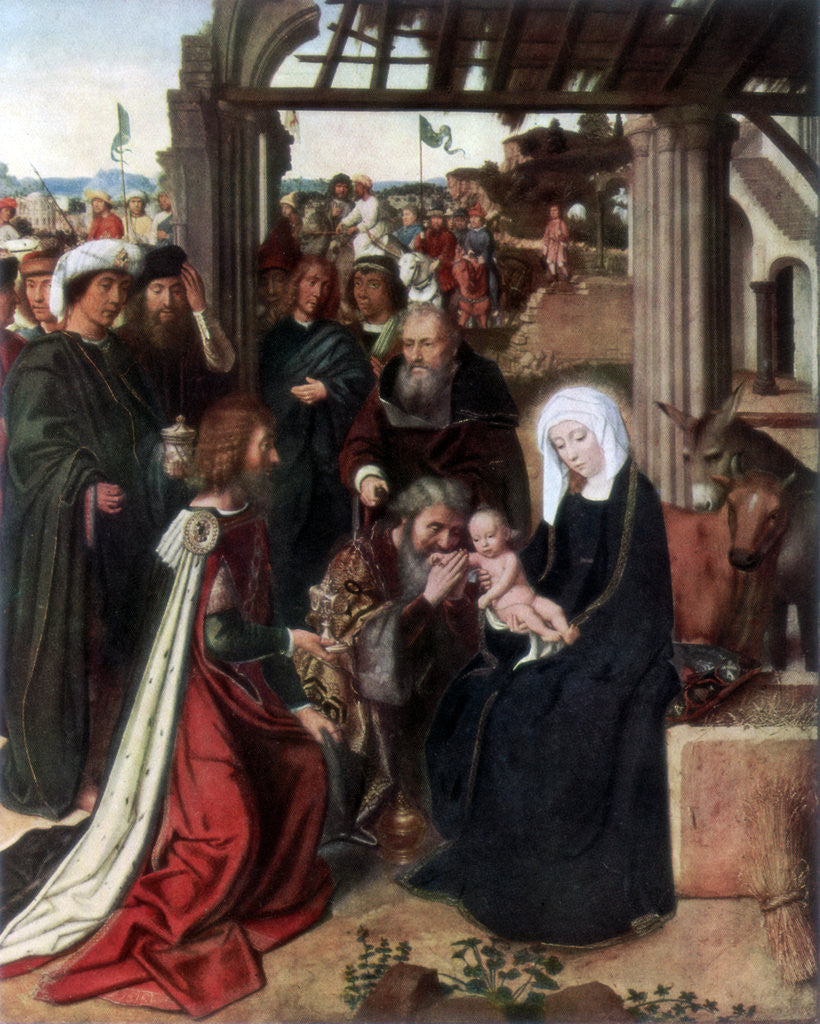 Detail of The Adoration of the Magi by Gerard David