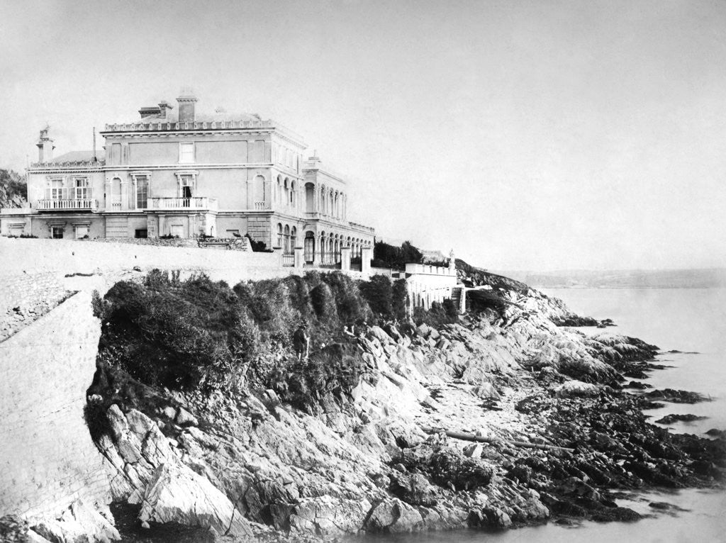 Detail of Winter Villa by Anonymous