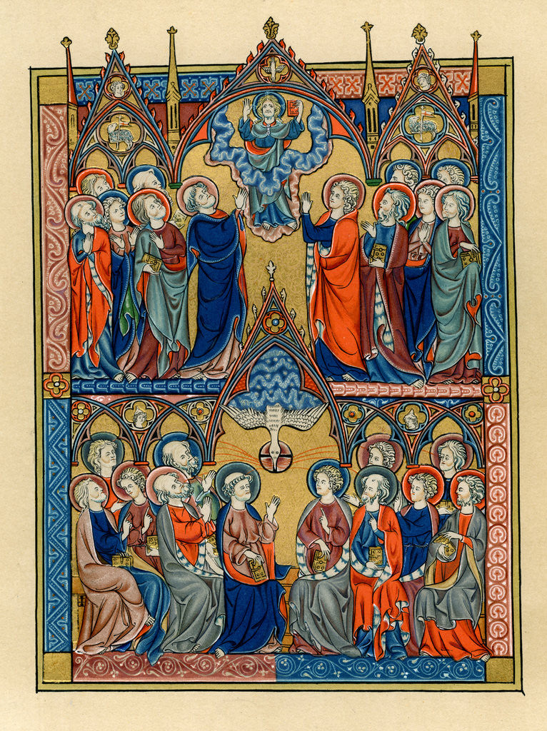 Detail of Ascension and Pentecost by Anonymous