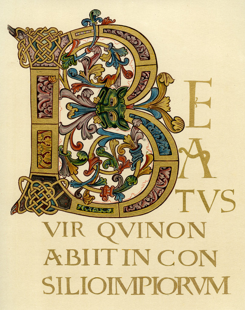 Detail of Initial letter 'B', 980-1000 AD by Anonymous