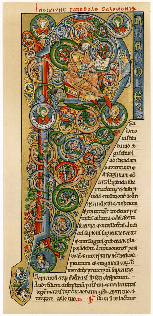 Detail of Illuminated iniitial 'P' by Anonymous