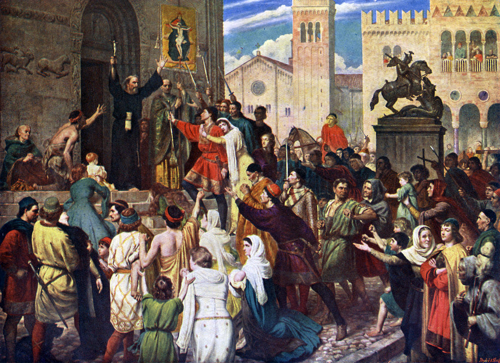 Detail of Peter the Hermit Preaching the First Crusade by Anonymous