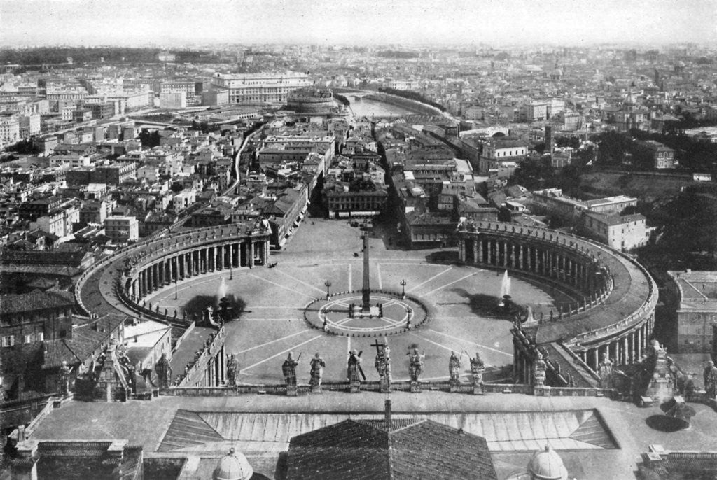 Detail of Rome as seen from the Cupola of St Peter's by Anonymous