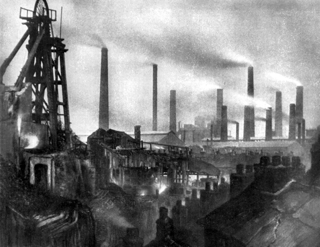 Detail of Coal and iron production by Edgar & Winifred Ward