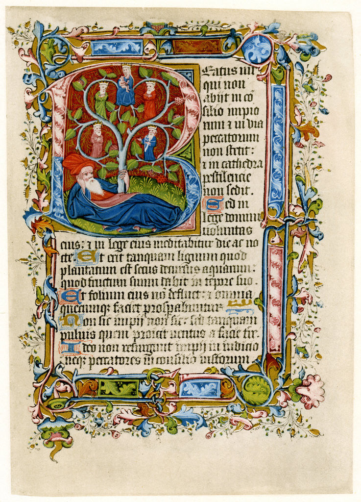 Detail of Tree of Jesse by Master of the Beaufort Saints