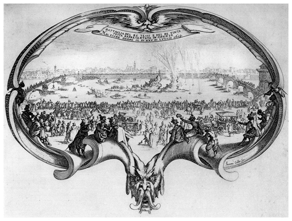 Detail of 'L'Eventail' (The Fan) by Jacques Callot