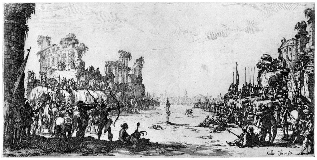 Detail of St Sebastien by Jacques Callot