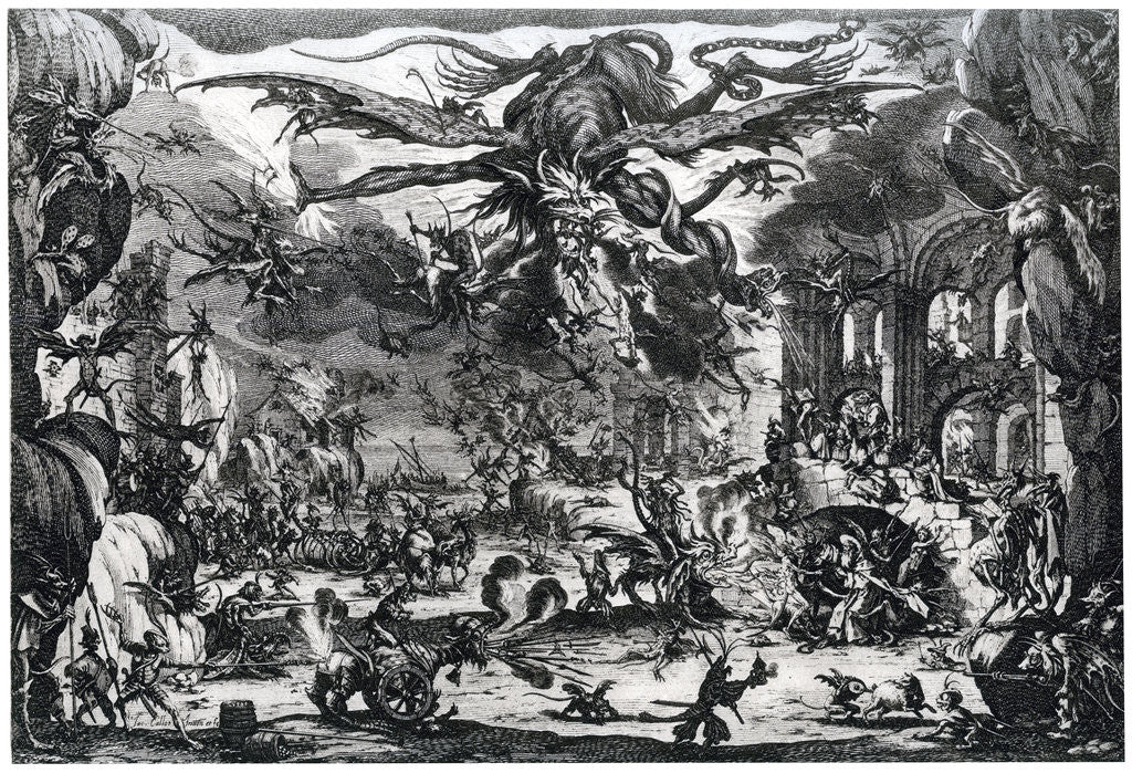 Detail of Tentation de St Antoine by Jacques Callot