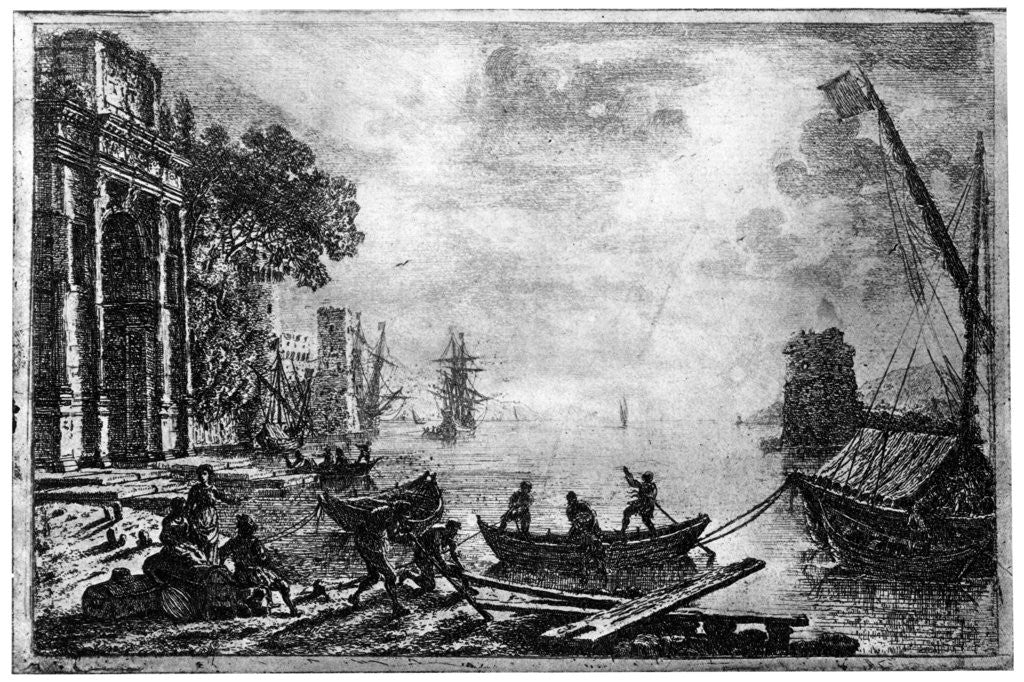 Detail of Sunset by Claude Lorrain