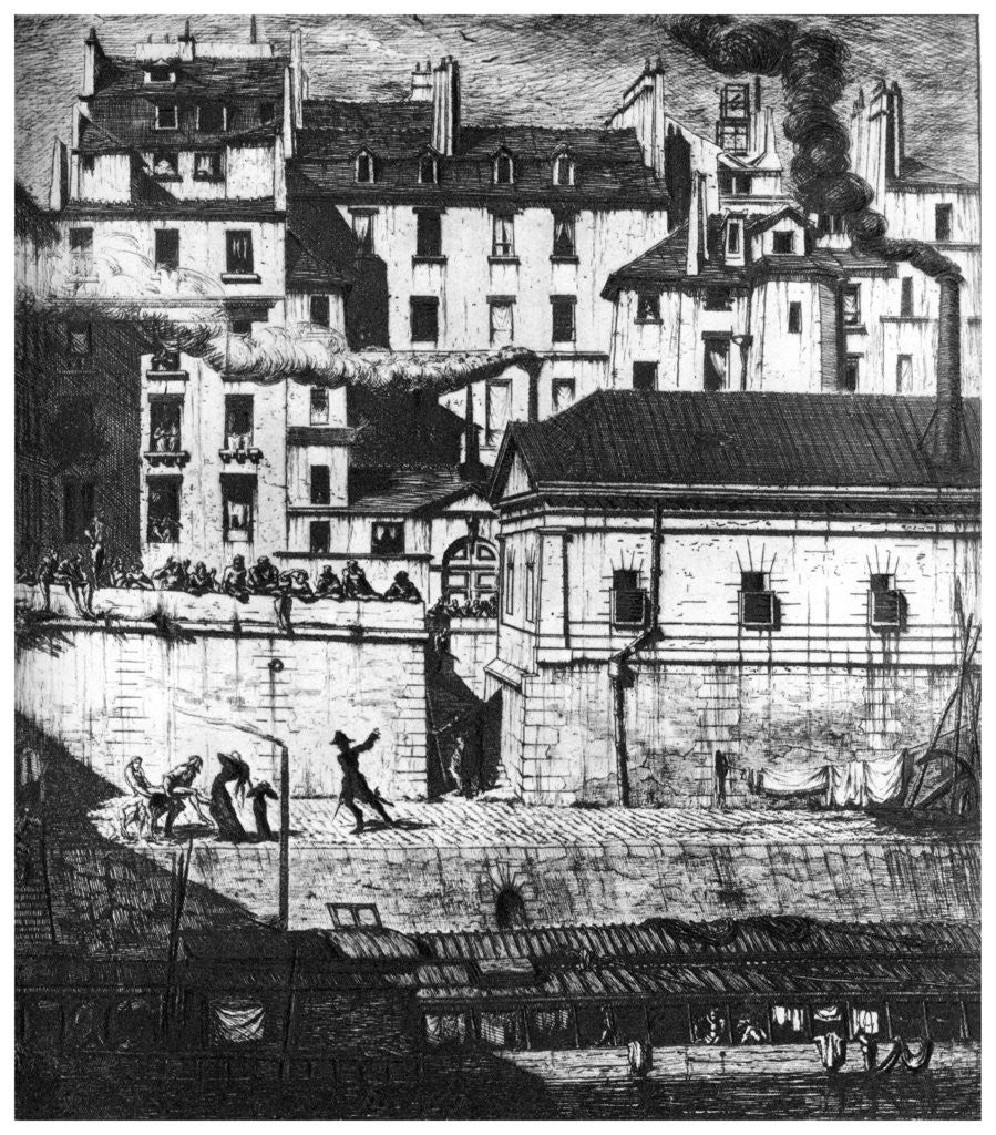 Detail of La Morgue by Charles Meryon