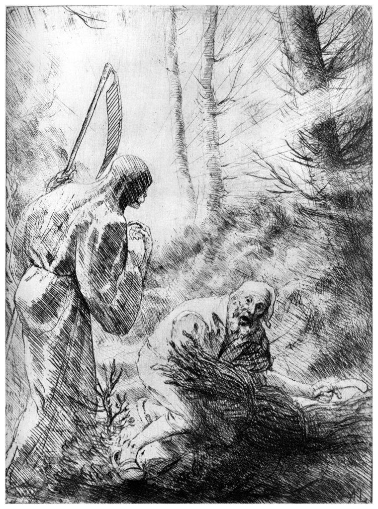 Detail of Death of a Woodhewer by Alphonse Legros