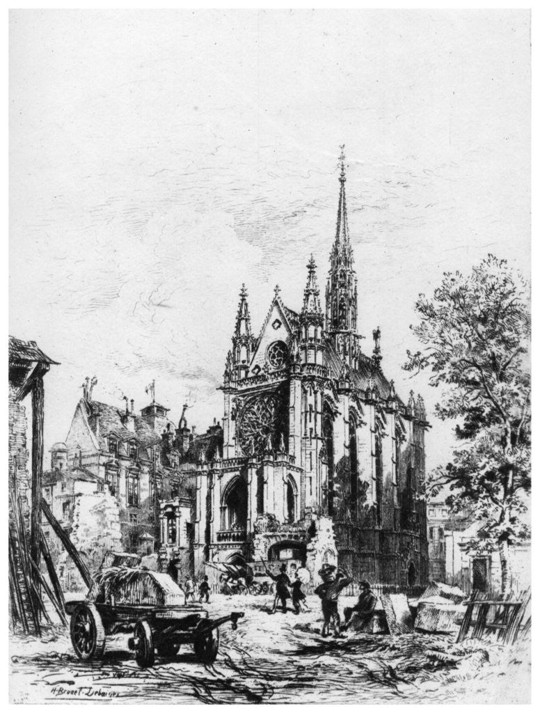 Detail of La Sainte-Chapelle by Alfred-Louis Brunet-Debaines
