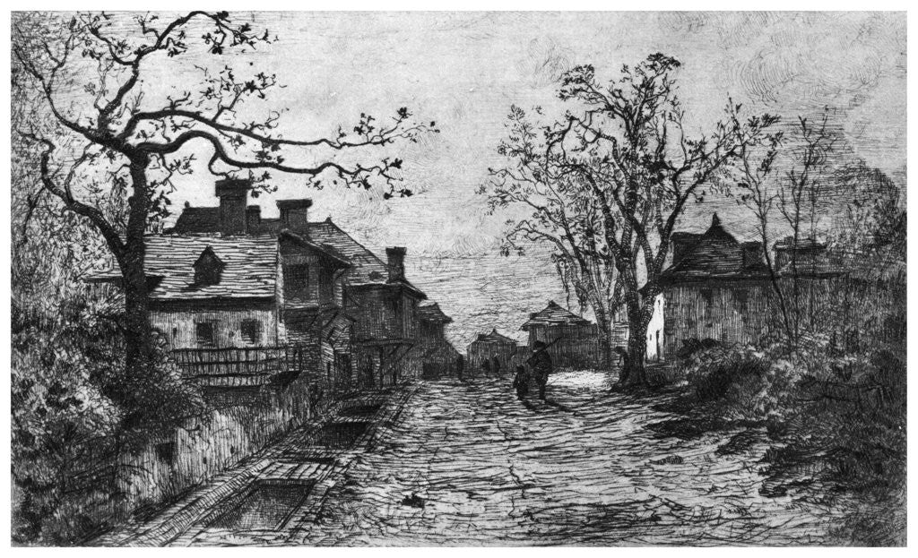 Detail of Village of Artemare by Adolphe Appian