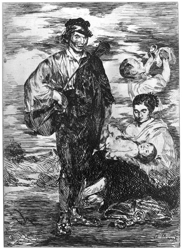 Detail of 'Les Gitanos', (The Gypsies) by Edouard Manet