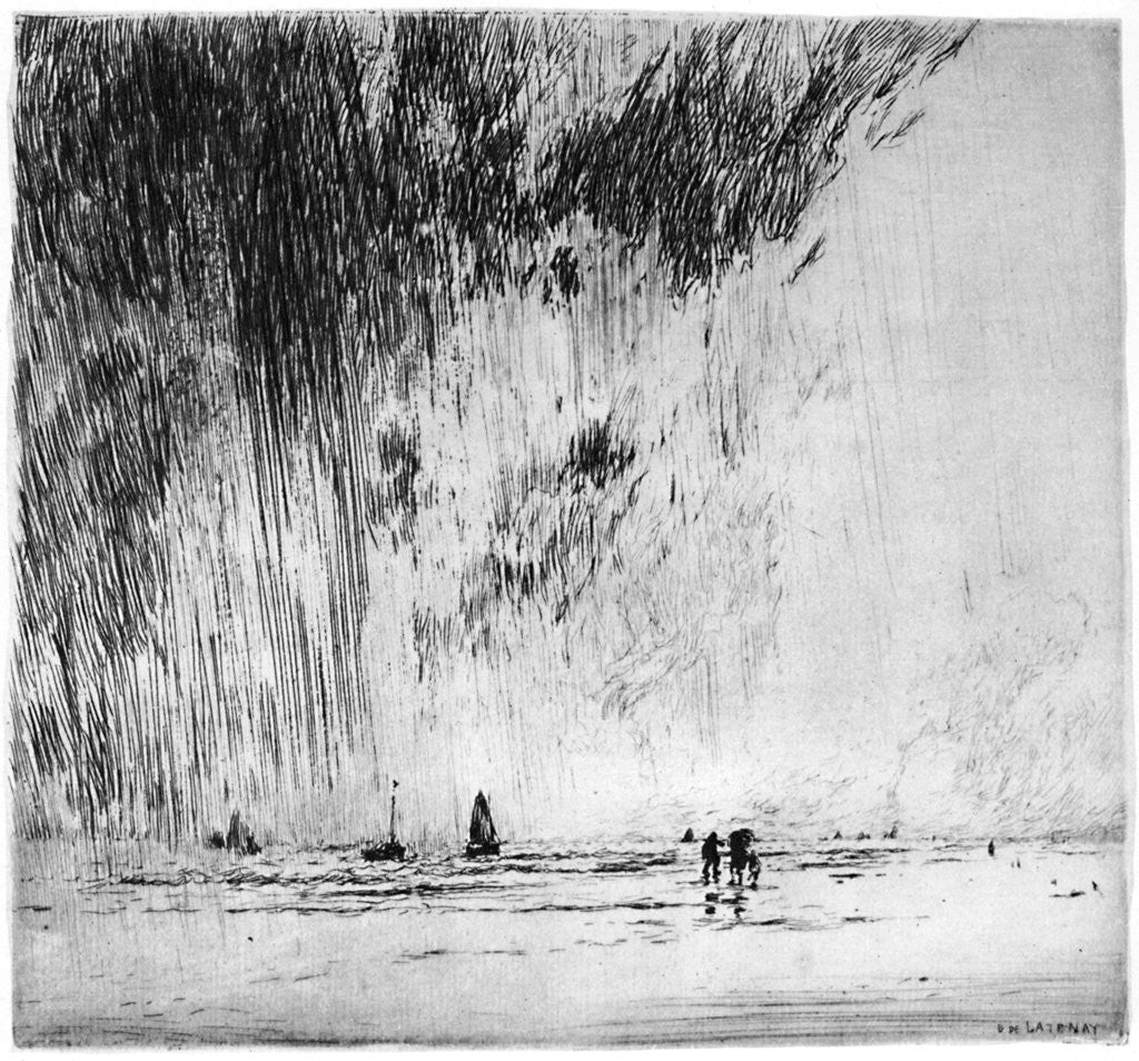 Detail of La Pluie by Gaston De Latenay