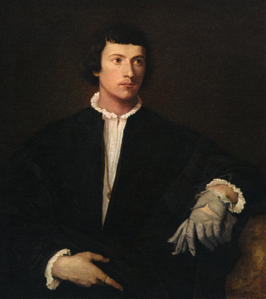 Detail of The Man with a Glove by Titian