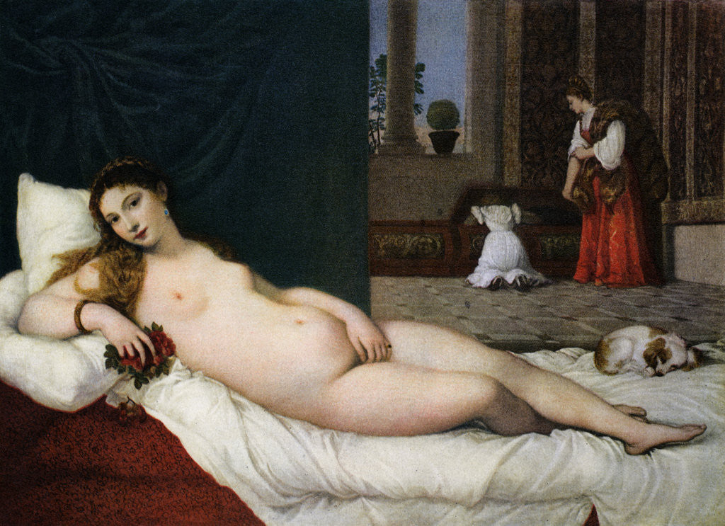Detail of Venus of Urbino by Titian