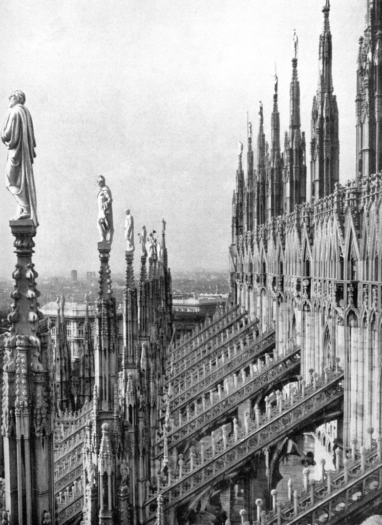 Detail of Milan Cathedral, Italy by Anonymous