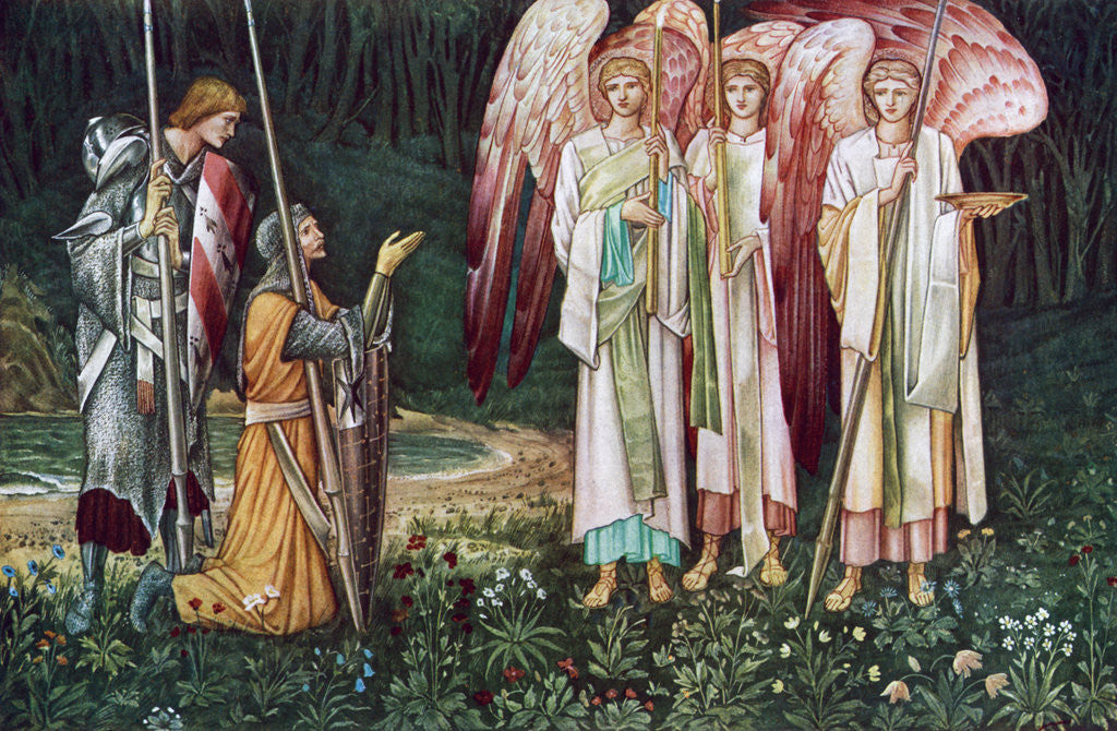 Detail of The Vision of the Holy Grail by John Henry Dearle