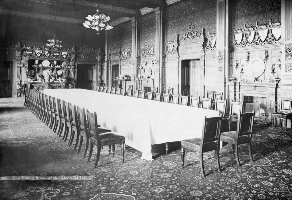 Detail of The dining room, Viceregal Lodge, India by Anonymous