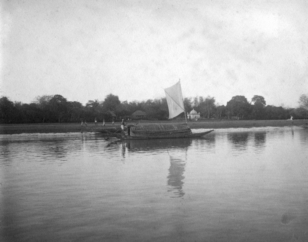 Detail of Hooghly River, Alipore, India by FL Peters