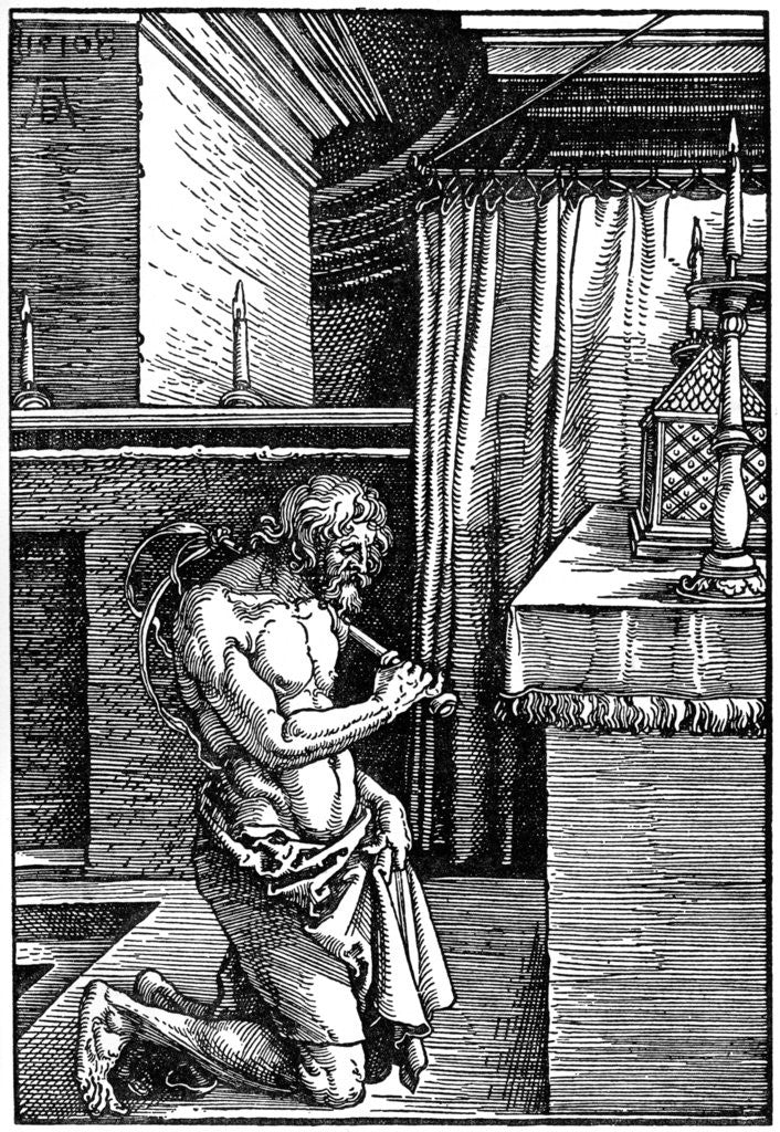 Detail of Der Bussende by Albrecht Dürer