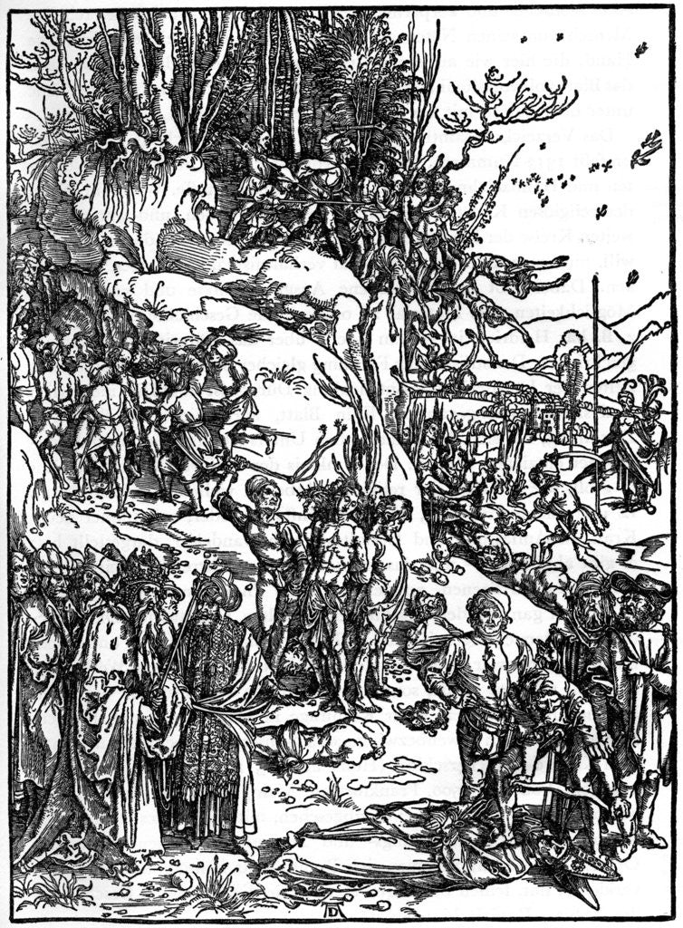 Detail of Martyrdom of the Ten Thousand Christians on Mt Ararat by Albrecht Dürer