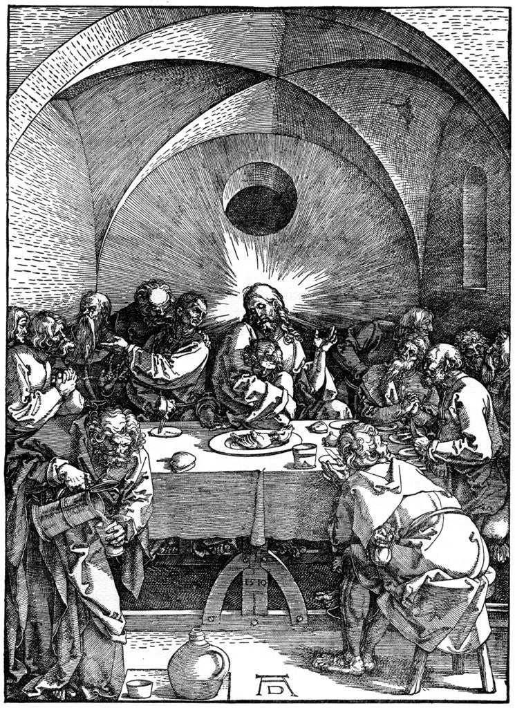 Detail of The Last Supper' from the 'Great Passion' series by Albrecht Dürer