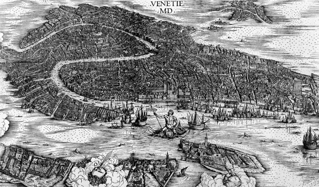 Detail of Venice by Jacopo de' Barbari
