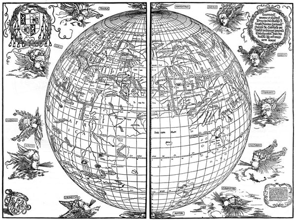 Johannes Stabius map of the world posters & prints by Albrecht Dürer