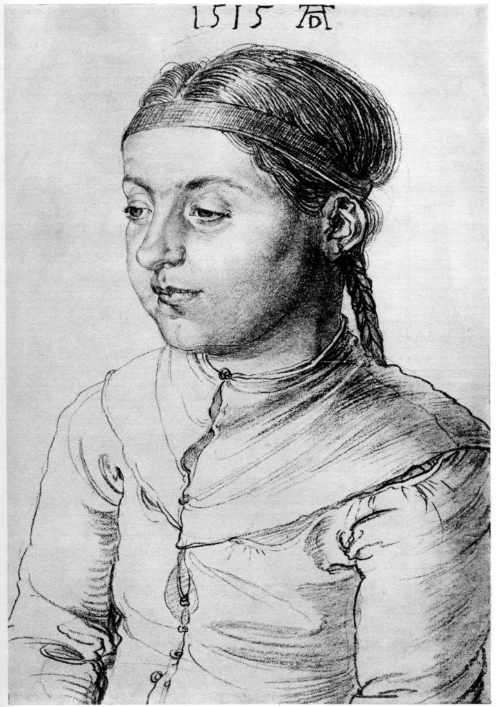 Detail of Head of a Girl by Albrecht Dürer