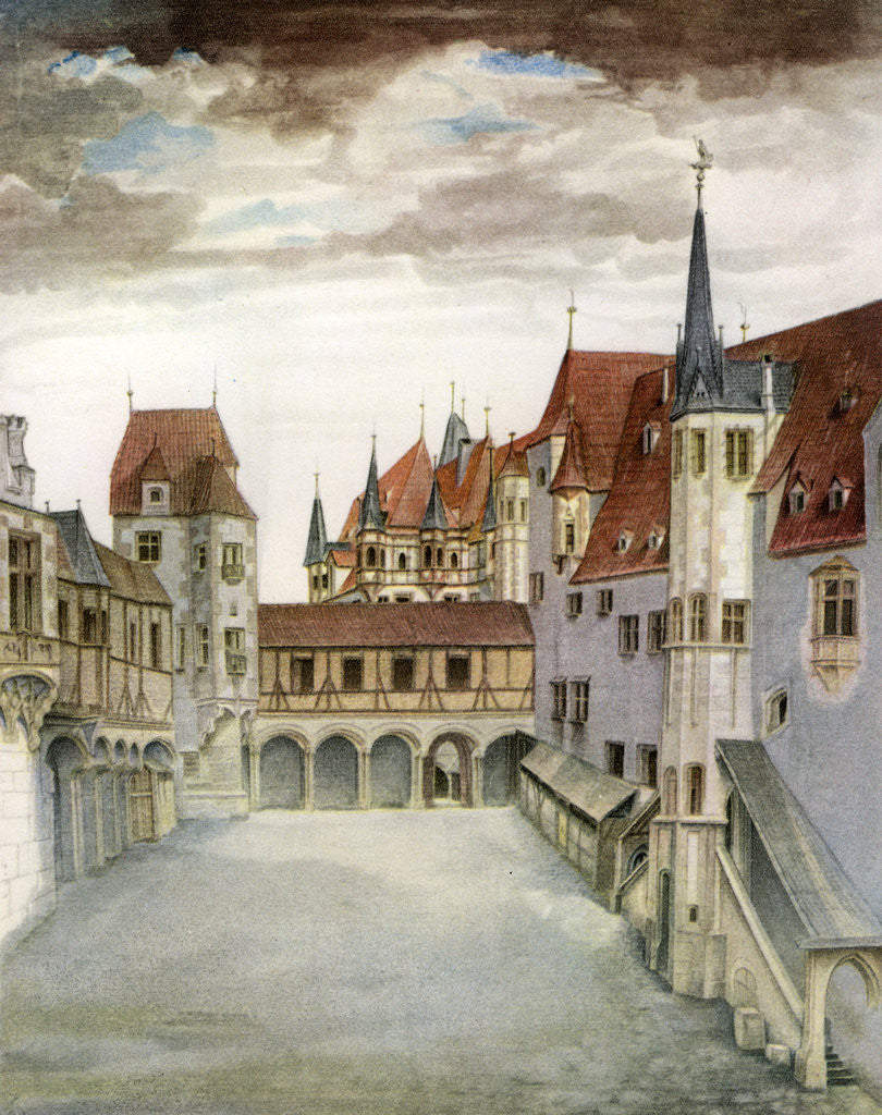 Detail of Castle Courtyard, Innsbruck by Albrecht Dürer